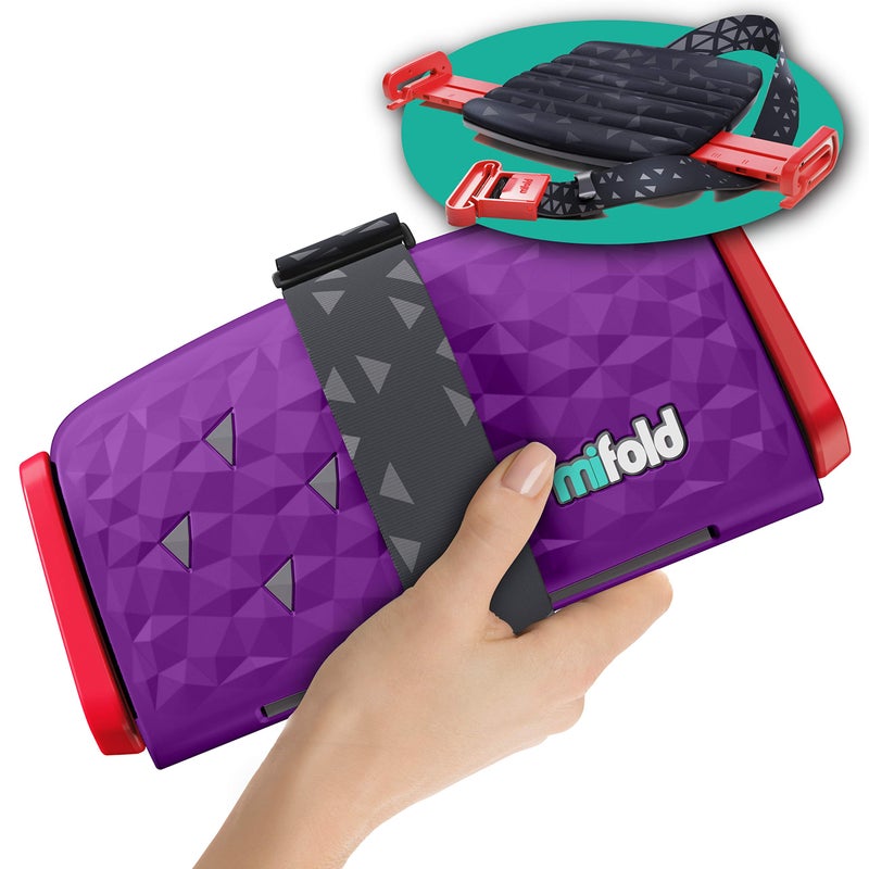 mifold New Mifold Comfort Grab-and-go Car Backless Booster Seat-Compact and Portable for Every Day, Carpooling, Travel, Royal Purple - Image 1